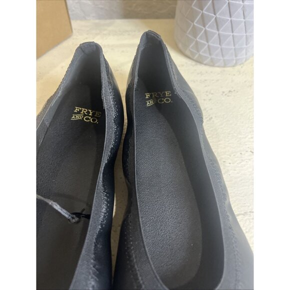 Frye And Co Willow Ballet Flat Black Faux Leather Slip on Shoes Women's 10M NEW - Picture 6 of 7